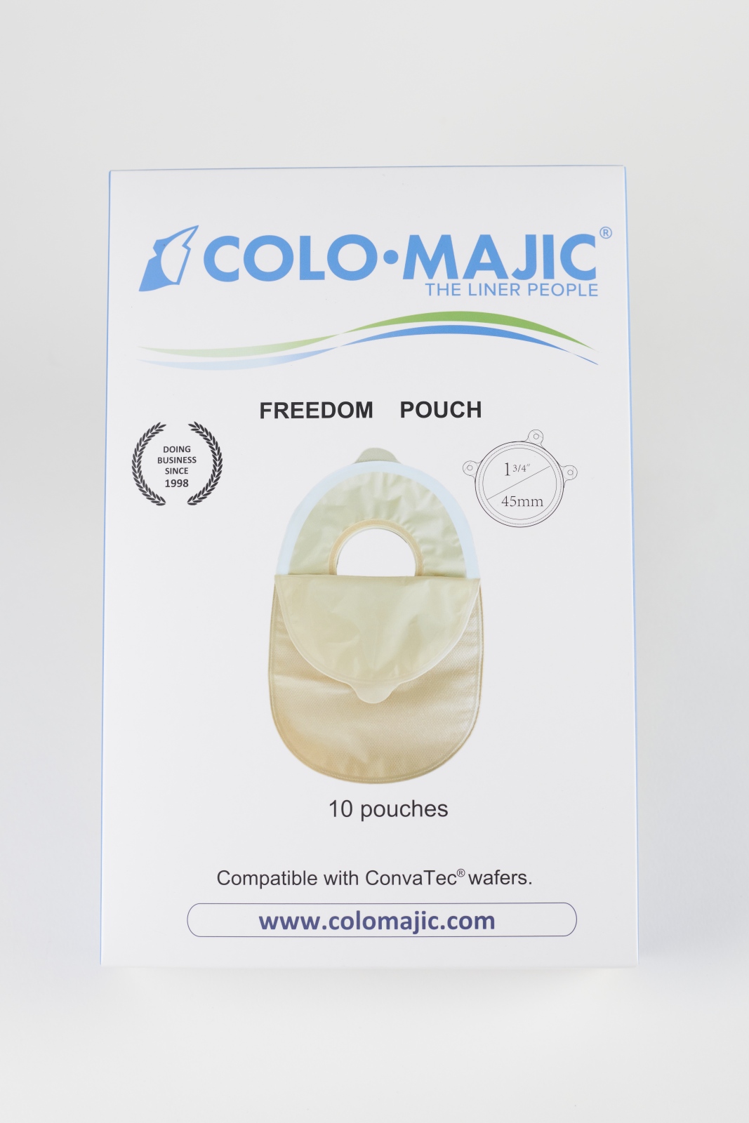 Sur-Fit Natura 2-Piece Drainable Opaque Colostomy Pouch 1-3/4'' Flange 20  per Box - Simply Medical